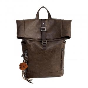 DCLOUD Рюкзак PU Unisex Yellow Brown/Black/Brown