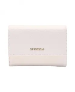 Мягкий металлический кошелек Coccinelle, белый