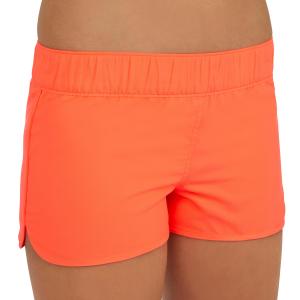 Короткие шорты для девочек Kina с эластичным поясом - Неоново-коралловый Olaian