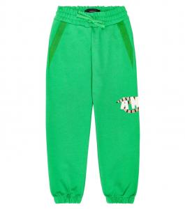 Спортивные брюки из хлопка с принтом Amiri Kids, зеленый