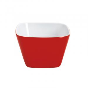 Миска Abra Cadabra квадратная маленькая вишнево-красная 6 см / 170 мл Kahla, бело-красный