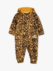 Детский флисовый комбинезон с молнией Mini Rodini, Leopard Print