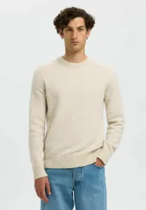 Джемпер с круглым вырезом slhrai Selected, Oatmeal