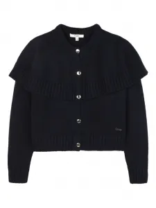 Кардиган с оборками Chloé Kids, синий