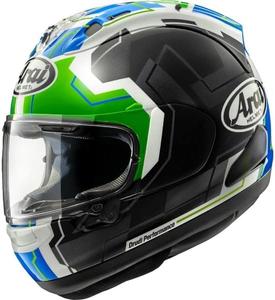 Шлем мотоциклетный Arai Corsair-X Rea 6, черный / зеленый