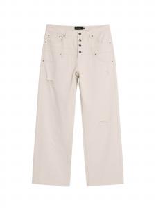 Desigual Широкие джинсы из шерсти белого цвета