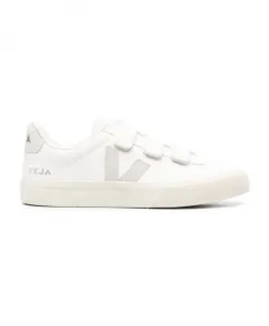 Кроссовки из телячьей кожи с вставками Veja, белый