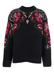 Свитер с круглым вырезом и цветочным узором Seafarer, черный