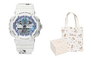 Disney Часы Minnie Series Electronic Movement Rubber Strap Watch Women's Watch Blue Dial