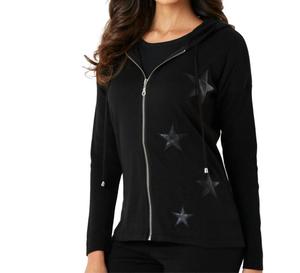 Angel Apparel Куртка Zip Star черного цвета