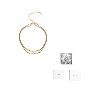 Фальшивая винтажная золотая металлическая цепочка для женщин DIOR