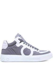 Salvatore Ferragamo Мужские кроссовки Alta на шнуровке серого цвета