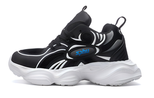 Низкие, дышащие, устойчивые к истиранию, мягкие, нескользящие, массивные кроссовки унисекс SPHU, Black