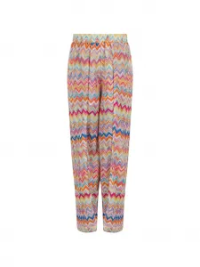 Брюки с зигзагообразным узором Missoni Kids, розовый