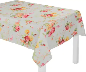 Вирт скатерть "MONTROSE", овал Wirth 130х220 см, красно-желтый