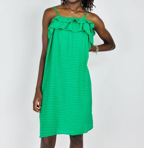 Детское платье-майка с рюшами в зеленом цвете Compania Fantastica