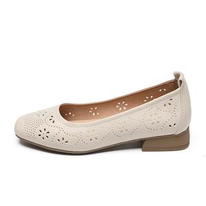 Повседневные однобортные туфли женские ZHR, Apricot