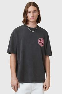 Футболка DISTORTION из хлопка Allsaints, серый