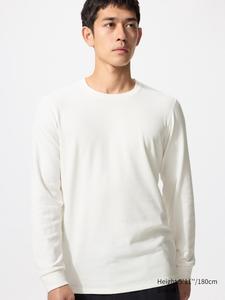 Хлопковая футболка HEATTECH Extra Warm с длинным рукавом Uniqlo, 01 off white