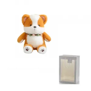 Плюшевая игрушка Furry Corgi Ball Dolls высотой 25см/35см/45см OUYIN, коричневый