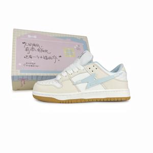 BKAE Нескользящие и износостойкие легкие низкие кроссовки для скейтбординга унисекс белого и синего цвета