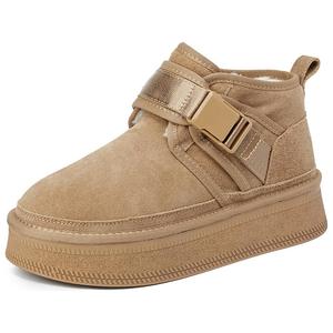 ZGR Тёплые утеплённые короткие зимние сапоги для женщин Ginger Yellow, цвет Ginger Yellow