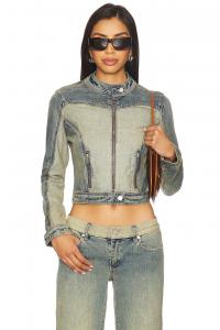 Джинсовая куртка мото Roxie Abrand, tint dark blue