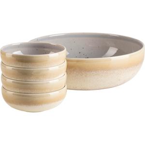 Салатная миска Candy, набор мисок, из керамики 5 шт., из керамики Mäser, сиреневый