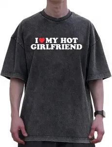 Футболка I Love My Hot Girlfriend мужская Y2K с принтом