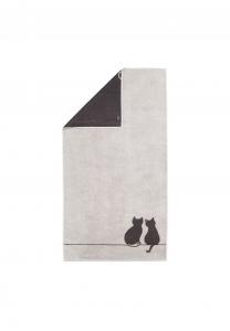 Детские полотенца cute cats edition you & me 6263 platin/basalt - 70 Cawö, серые