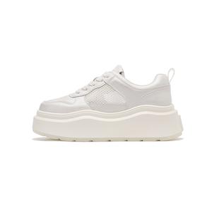 Дышащие низкие кроссовки для скейтбординга для женщин ST&SAT, Ecru