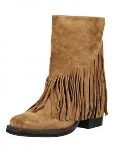 Женские полусапоги Steve Madden замшевые с бахромой, коричневый