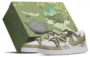 Мужские кроссовки для скейтбординга Nike Court Vision 1, Beige/Green