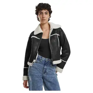 Куртка Urban Classics Shearling leather, черный