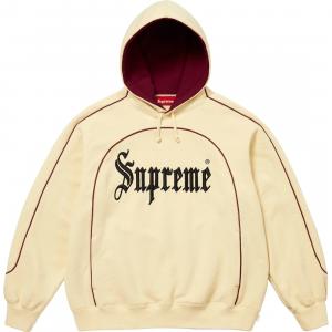 Curve Piping Hooded Sweatshirt Supreme, бежевый
