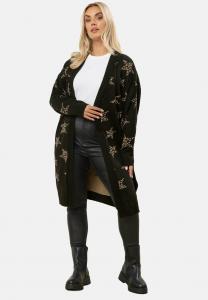 Кардиган Yours Clothing LEOPARD PRINT MIDI, Black/Anthracite