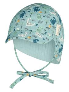 Sterntaler Бейсболка с защитой шеи, с изображением динозавров, светло-бирюзового цвета