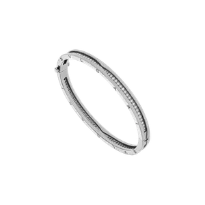 Браслет Bulgari B.zero1 из белого золота с бриллиантовым паве