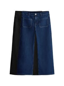 The Set Джинсы Wide Leg в синем дениме, черном дениме