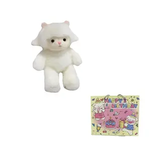 Очаровательная кукла-ягненок с бантом-бабочкой, трансформирующийся рюкзак, высота 30 см MIANHUIYI