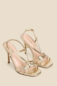 Босоножки с квадратным носком Sosandar, желтый