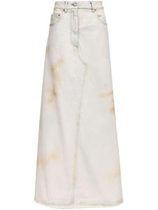 Юбка миди с нашивкой-логотипом MM6 Maison Margiela, синий