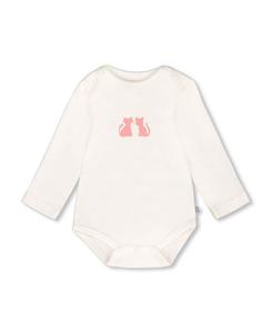 Детский хлопковый комбинезон с длинными рукавами для девочек, цвет слоновая кость Deux par Deux, Off-white