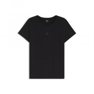 Футболка из мерсеризованного хлопка, стандартного кроя BOSS, черный
