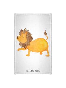 Mr. & Mrs. Panda Белое полотенце со знаком зодиака Лев и без надписи