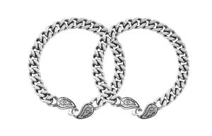 Титановый стальной пэчворк браслет unisex ASTAR HADES, Couple'S Paisley Bracelets