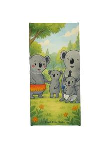 Mr. & Mrs. Panda Полотенце с изображением семейства коал, без надписи, белого цвета