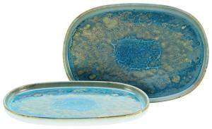 Блюдо Creatable, 33x3x23 см, синий/зеленый