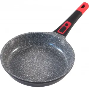 Сковорода алюминиевая King Click-Grip с ручкой, черный / красный