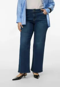 Weit vmcstellaэластичные расклешенные джинсы weiter со средней посадкой Vero Moda Curve, Dark Blue Denim